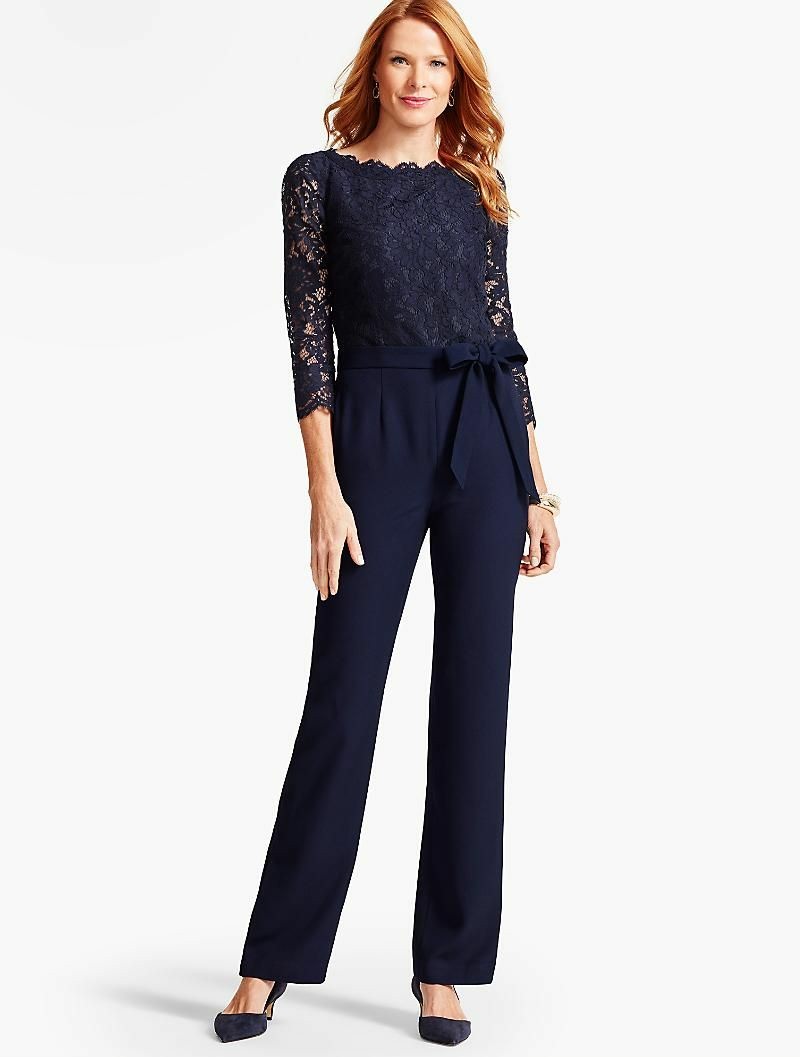NAVY BLUE NETTED KNOTTED JUMPSUIT Saad Ibrahim